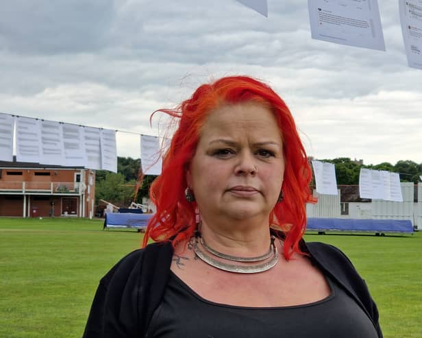 Claire Mercer, founder of Smart Motorways Kill, launched a one-day exhibition at Rotherham Titans Rugby Club to highlight the support to bring back the hard shoulder. 