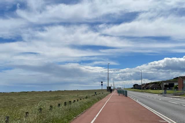 The street lighting is part of the improvement works to the walking and cycle route along the Coast Road.