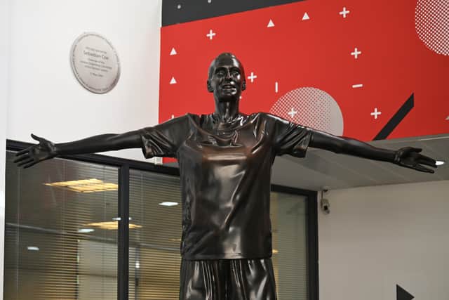 Gateshead College unveils bronze statue donated by Sky of former student and Lioness, Jill Scott MBE.