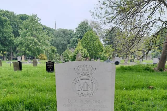 A gravestone for a soldier who received an OBE has been cleaned