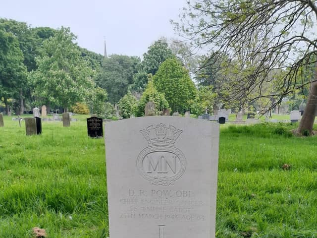 A gravestone for a soldier who received an OBE has been cleaned