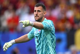 Martin Dubravka pictured in action for Slovakia at Euro 2024