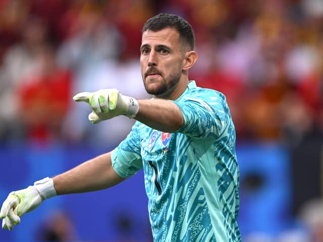 Martin Dubravka pictured in action for Slovakia at Euro 2024