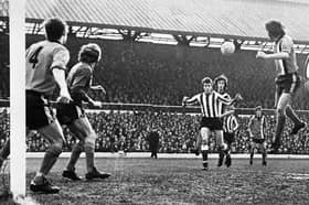 Dave scored this bullet header for Sunderland against Luton in the 1973 FA Cup run.
The talented centre half - and one-time centre forward - played 177 times for Sunderland and 65 times for England.