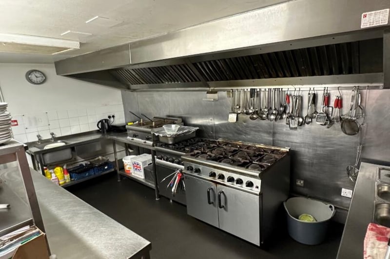 The pub has a high spec professional stainless steel kitchen.