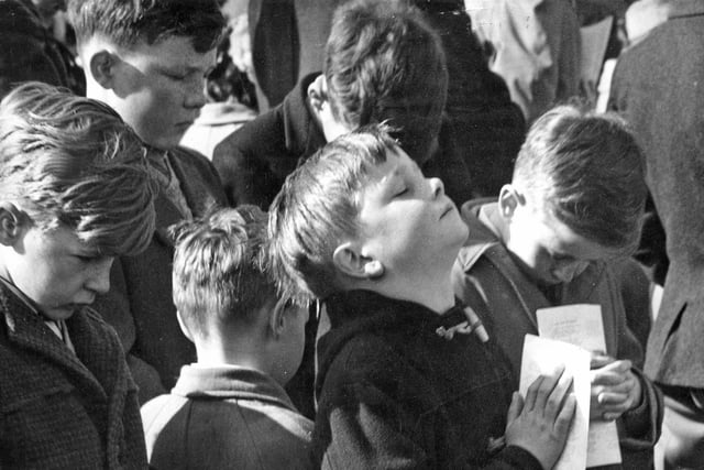 An Easter service held in West Park, Jarrow in 1963