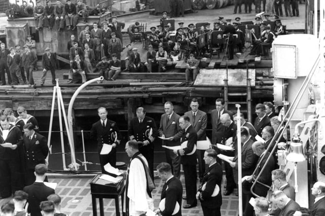 Back to June 1955 and the commissioning of the anti submarine 'URSA' at Palmers, Jarrow.