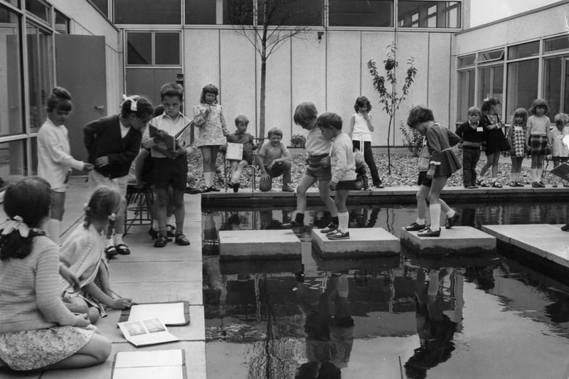 Ashley Road School playground in July 1971. Were you a pupil there in the 1970s? 