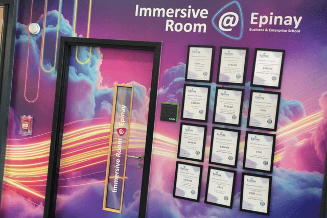 Epinay School, in South Shields, has installed an immersive room to help boost the experience of its pupils.