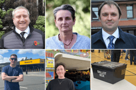 Jarrow and Gateshead East candidates standing in the 2024 general election. From top left: Mark Conway, Kate Osborne, Jamie Rickelton, Jack Gebhard (bottom left) and Nic Cook.