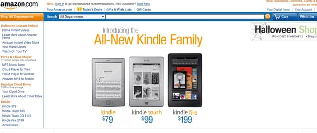 This is what Amazon.com looked like in 2011.