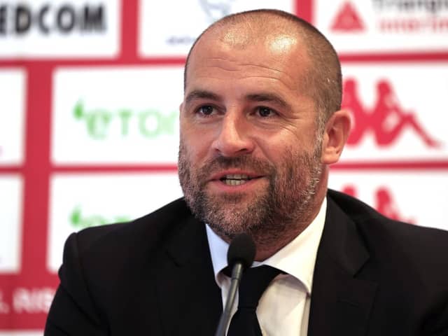 Paul Mitchell attends an AS Monaco press conference at the Centre de Performance in La Turbie, near Monaco, on August 11, 2022. (Photo by Valery HACHE / AFP) (Photo by VALERY HACHE/AFP via Getty Images)