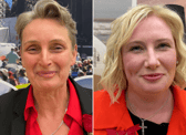 Kate Osborne (left) and Emma Lewell-Buck retained their seats in the 2024 general election. 