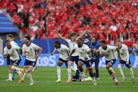 England players celebrate