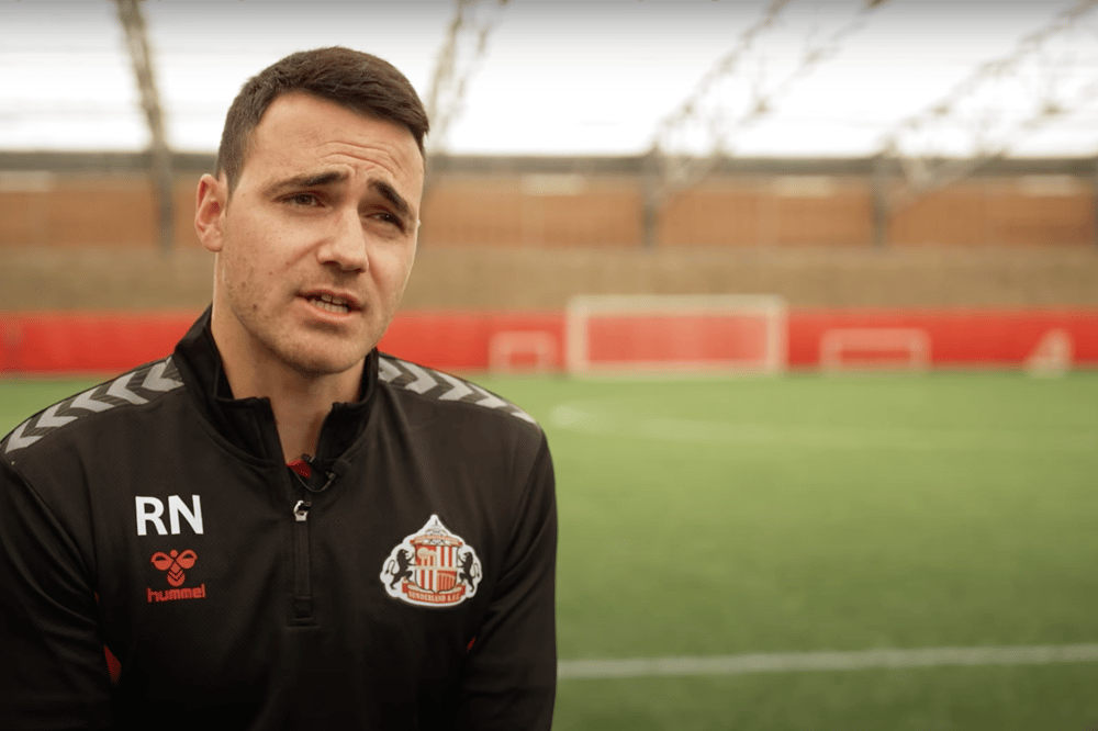 Academy manager Robin Nicholls - image from Sunderland's YouTube channel.