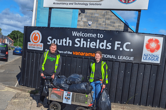The pair walked 18.85 miles and took more than 45,000 steps during the challenge.