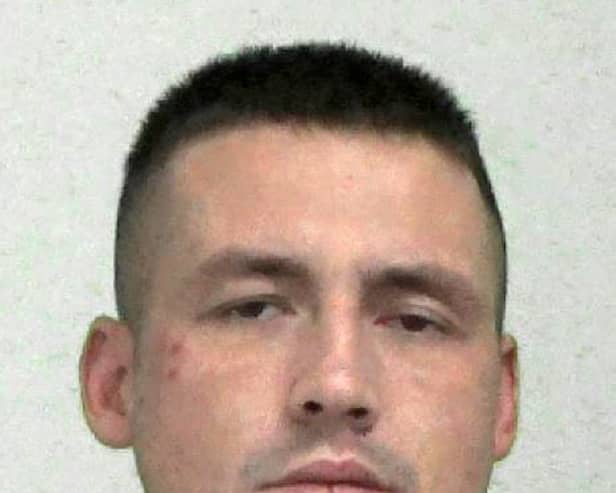 Aaron Sutherland, who has been jailed for 33 months at Newcastle Crown Court after he took part in a terrifying "revenge" beating at a pub in South Shields, South Tyneside. 