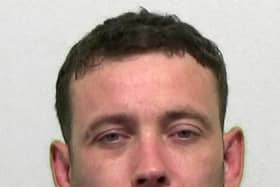 Masked robber Jamie Wilkinson, who has been jailed for three years and nine months at Newcastle Crown Court after he brandished a hammer during a terrifying raid at a Morrisons store in South Shields, South Tyneside.
