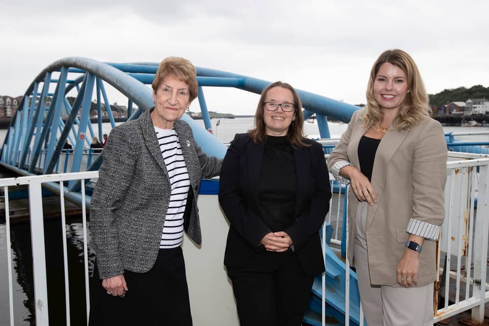 North East Mayor Kim McGuinness on today’s visit to the Shields Ferry with the Elected Mayor of North Tyneside Dame Norma Redfearn and the Managing Director of Nexus, Cathy Massarella.