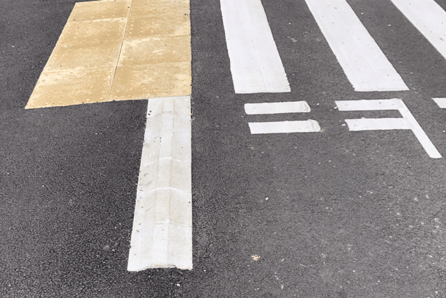 Linda has also raised concerns about the raised white line separating the pedestrian and cycle lane.