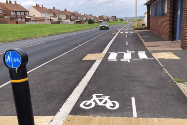 A South Shields woman has called on South Tyneside Council to explain why pedestrians have been placed next to the road as part of the new cycleway.