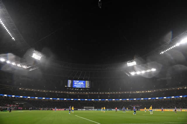 TOKYO, JAPAN - JUNE 06: A general view during the international friendly match between Japan and Brazil at National Stadium on June 6, 2022 in Tokyo, Japan. (Photo by Kenta Harada/Getty Images)