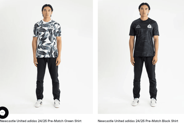 Newcastle United's new pre-match shirts are on sale.