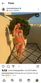 Charlotte Trippier is away in Santorini this summer.