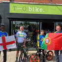 Paul Nixon and colleagues at South Shields bike shop.