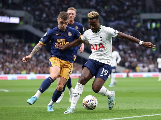 Ryan Sessegnon in action for Tottenham Hotspur against Newcastle United.