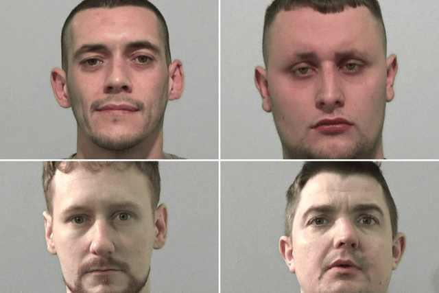 Top row: Jarrow men Youssef Wynne (left) and Josh Hawthorn.
Bottom row: Kenneth Fawcett and John Wandless.
