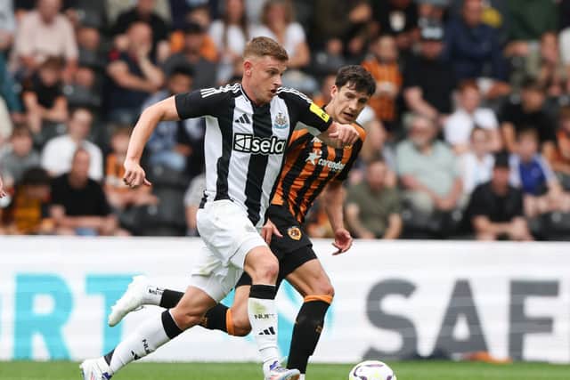 Harvey Barnes in action at Hull City. 