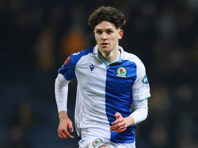 Rory Finneran in action for Blackburn Rovers against Cambridge United in the FA Cup.