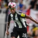 Newcastle United's midfielder Joe Willock chases the ball during an international club friendly football match between Newcastle United and Urawa Red Diamonds at Saitama Stadium 2002 in Saitama on July 31, 2024. (Photo by Yuichi YAMAZAKI / AFP) (Photo by YUICHI YAMAZAKI/AFP via Getty Images)