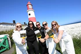 Volunteers from Barratt Homes and Billy's Lifeline teamed up to decorate the iconic Souter Lighthouse.