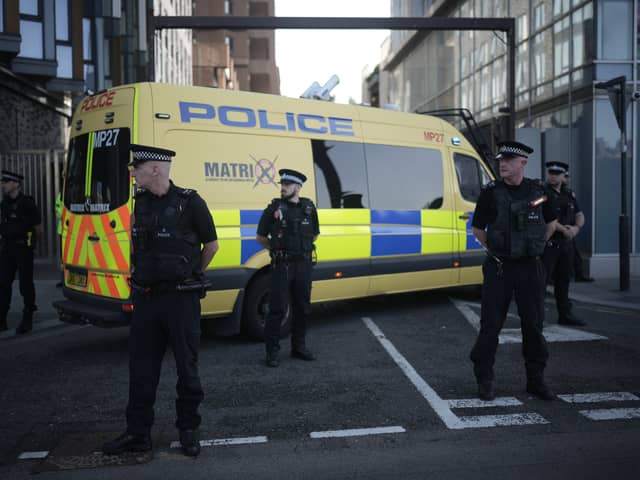 Teenager charged with the murders of three girls and the attempted murder of 10 others arrives at Liverpool Magistrates' Court on August 1, 2024 in Liverpool.