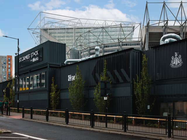 The New Stack site outside St James Park