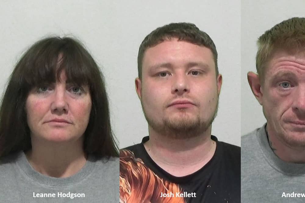 Leanne Hodgson, Josh Kellett and Andrew Smith were seen at South Tyneside Magistrates.