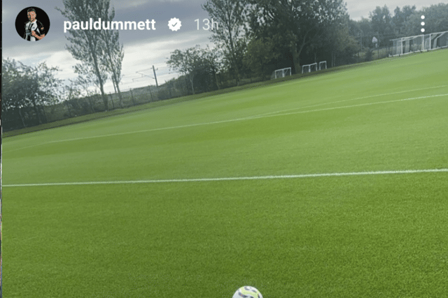 Paul Dummett posted a picture back at Newcastle United's training ground.