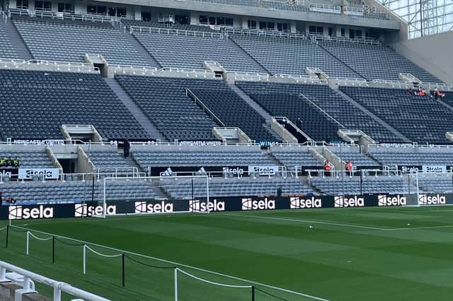 Adidas logos at St James' Park