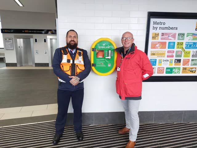 A defibrillator has been installed by Nexus at the South Shields Transport Interchange. The life-saving device has also been registered on the National Defibrillator Network.
