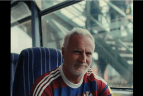 Newcastle United legend David Ginola pictured in new Adidas away kit. (Photo credit: NUFC)
