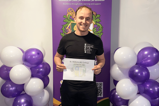 Jacob Cheetham, who achieved two As and one B is going to the University of Leeds to study electrical and electronic engineering.
