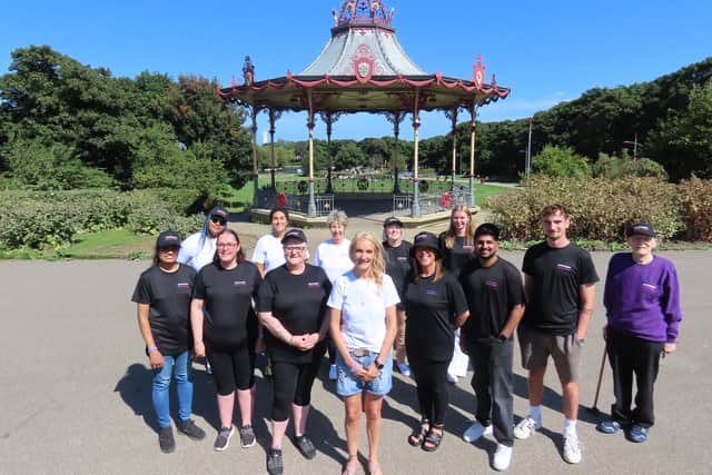 Northern Cancer Voices CEO Tori Bradison (front middle) with her charity team.
