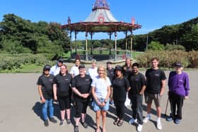Northern Cancer Voices CEO Tori Bradison (front middle) with her charity team.