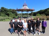 Northern Cancer Voices CEO Tori Bradison (front middle) with her charity team.