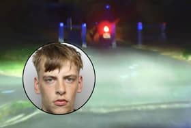 Drug dealer on moped crashes and falls into a stream