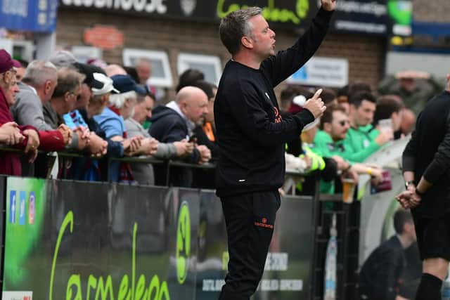 South Shields manager Elliott Dickman (photo Kevin Wilson)