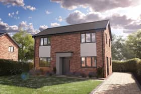 CGI images of how new affordable housing development in Jarrow could look.