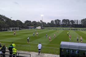 Newcastle United Under-21s in action against Sunderland Under-21s at Whitley Park. 
